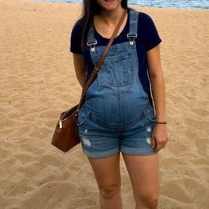 Maternity overall shorts